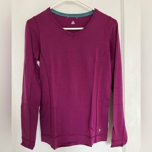 🐑Smartwool long sleeved merino v-neck top